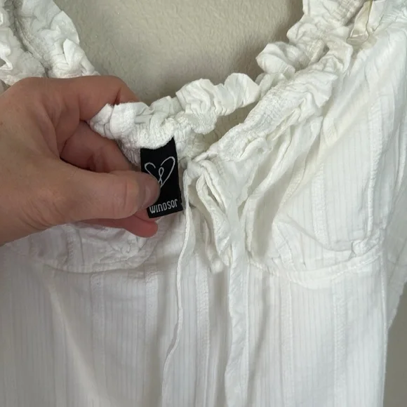 Windsor Ruffled White Minidress XS - Picture 3 of 7